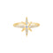 Gold Eight-Pointed Star Signet Ring
